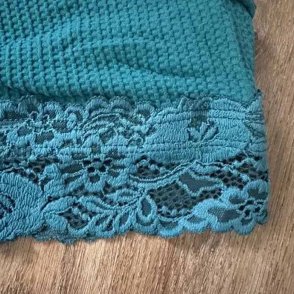 Free People Stevie Lace Trim Bralette in Jewel - Picture 3 of 5